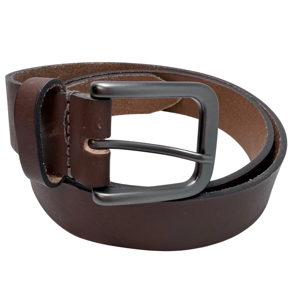 Timberland Mens Brown Genuine Leather Belt Size 38 B75453/01 Made in USA